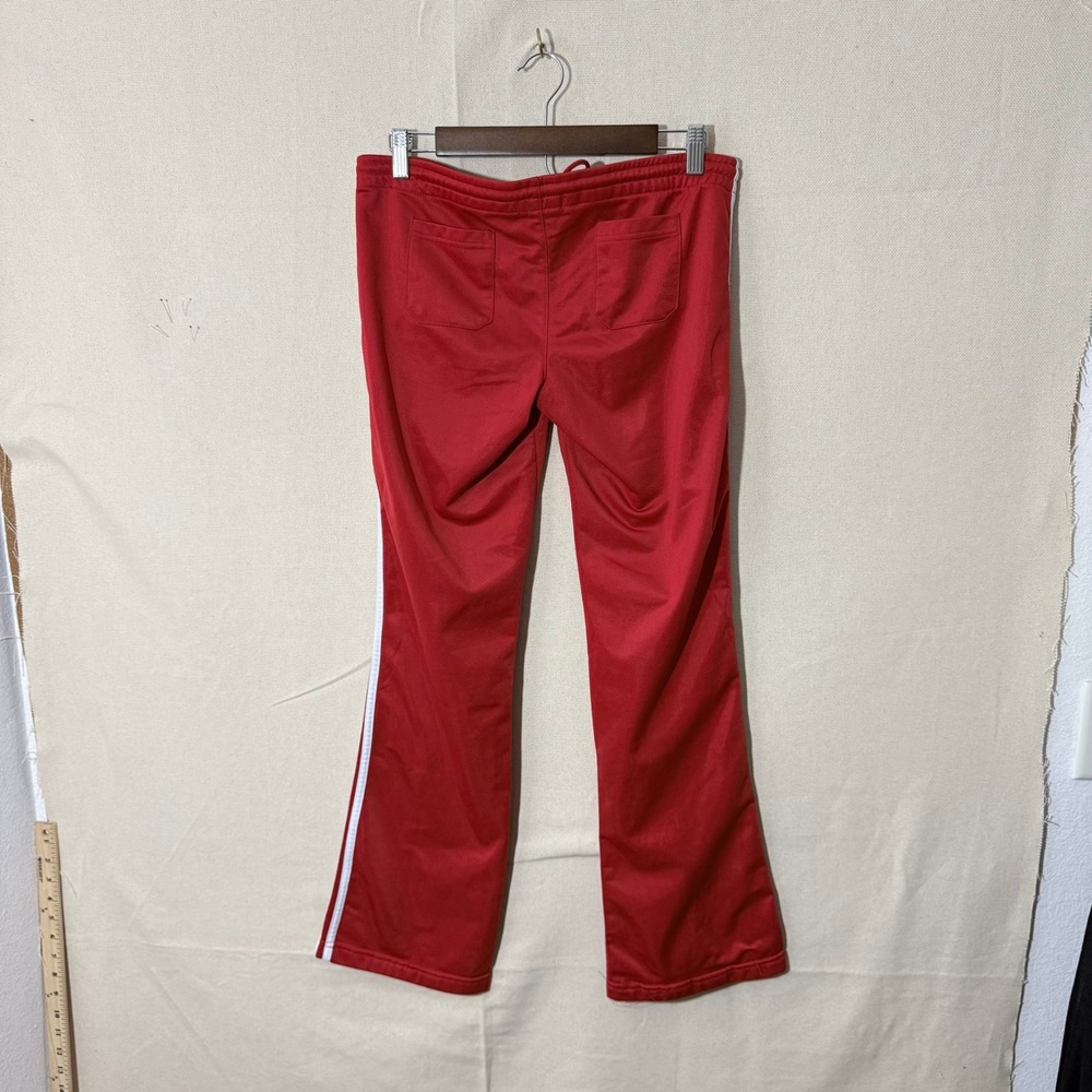 Timing Red Track Pants White Side Stripe Vintage Y2K Low Rise Sportswear Med M - Picture 3 of 6